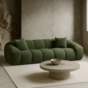 BOSSANOVA ΚΑΝΑΠΕΣ 3ΘΕΣΙΟΣ ΠΡΑΣΙΝΟ ΣΚΟΥΡΟ 253x112x70cm