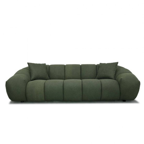 BOSSANOVA ΚΑΝΑΠΕΣ 3ΘΕΣΙΟΣ ΠΡΑΣΙΝΟ ΣΚΟΥΡΟ 253x112x70cm
