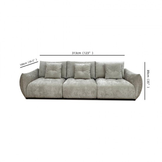 PILLOW ΚΑΝΑΠΕΣ 3ΘΕΣΙΟΣ GREZ  313x100x89cm