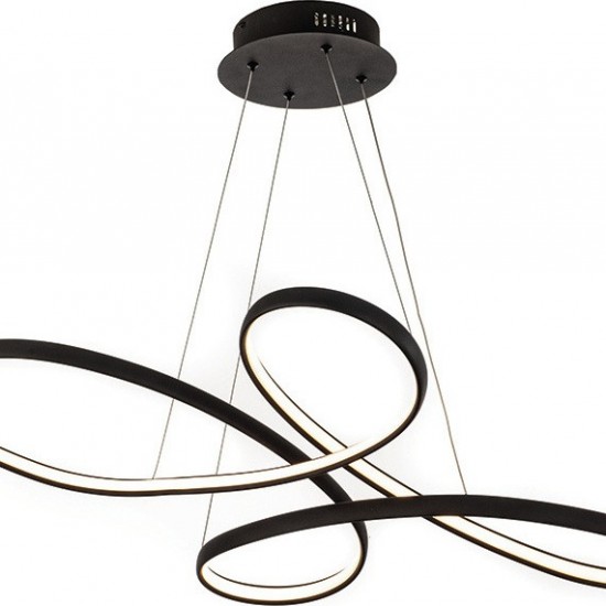 Κρεμαστό Φωτιστικό Μοντέρνο LED Μαύρο-ΜΑΥΡΟ-ΦΩΤΙΣΤΙΚΟ ΚΡΕΜΑΣΤΟ-LED-