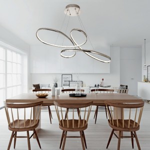 Κρεμαστό Φωτιστικό Μοντέρνο LED Ασημί