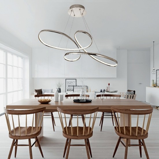 Κρεμαστό Φωτιστικό Μοντέρνο LED Ασημί-ΑΣΗΜΙ-ΚΡΕΜΑΣΤΟ ΦΩΤΙΣΤΙΚΟ-LED-