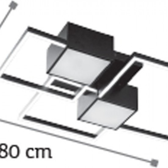 Μεταλλική Πλαφονιέρα Οροφής Μαύρη-ΟΡΟΦΗΣ-ΦΩΤΙΣΤΙΚΟ-ΜΑΥΡΟ-LED-