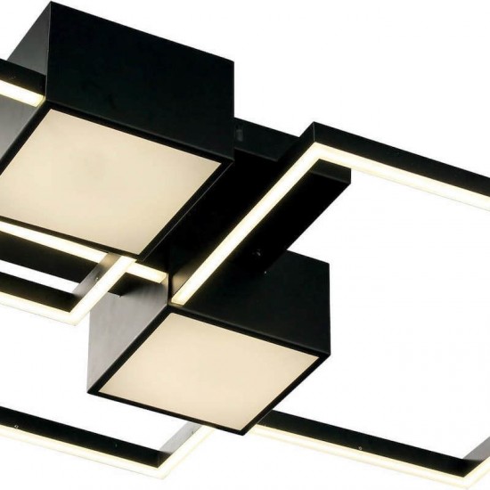 Μεταλλική Πλαφονιέρα Οροφής Μαύρη-ΟΡΟΦΗΣ-ΦΩΤΙΣΤΙΚΟ-ΜΑΥΡΟ-LED-