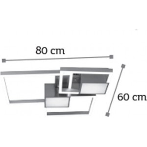 Μεταλλική Πλαφονιέρα Οροφής Ασημί
