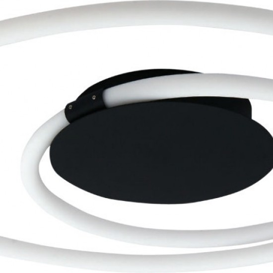 Μεταλλική Πλαφονιέρα Οροφής Μαύρη 40W 3000K 60cm-ΦΩΤΙΣΤΙΚΟ ΟΡΟΦΗΣ-ΜΑΥΡΟ-LED-