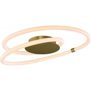 Μεταλλική Πλαφονιέρα Οροφής Χρυσή 40W 3000K 60cm