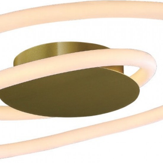 Μεταλλική Πλαφονιέρα Οροφής Χρυσή 40W 3000K 60cm-ΦΩΤΙΣΤΙΚΟ ΟΡΟΦΗΣ-ΧΡΥΣΟ-LED-