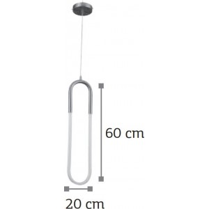 Κρεμαστό Φωτιστικό Μοντέρνο LED Χρώμιο Ασημί