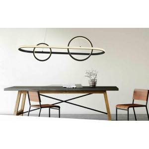 Κρεμαστό Φωτιστικό Μοντέρνο LED Μαύρο Αλουμινίου