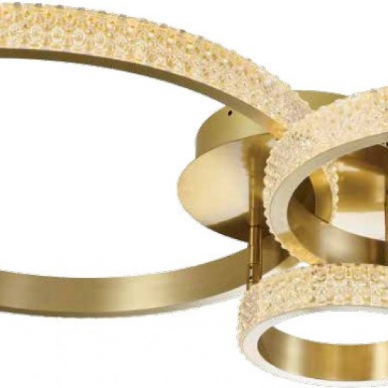 Μεταλλική Πλαφονιέρα Οροφής Χρυσή-ΦΩΤΙΣΤΙΚΟ ΟΡΟΦΗΣ-ΧΡΥΣΟ-LED-