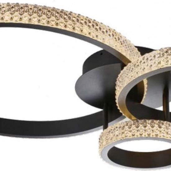 Μεταλλική Πλαφονιέρα Οροφής Μαύρη-ΦΩΤΙΣΤΙΚΟ ΟΡΟΦΗΣ-ΜΑΥΡΟ-LED-