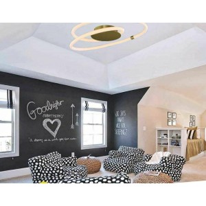 Μεταλλική Πλαφονιέρα Οροφής Χρυσή 40W 3000K 60cm