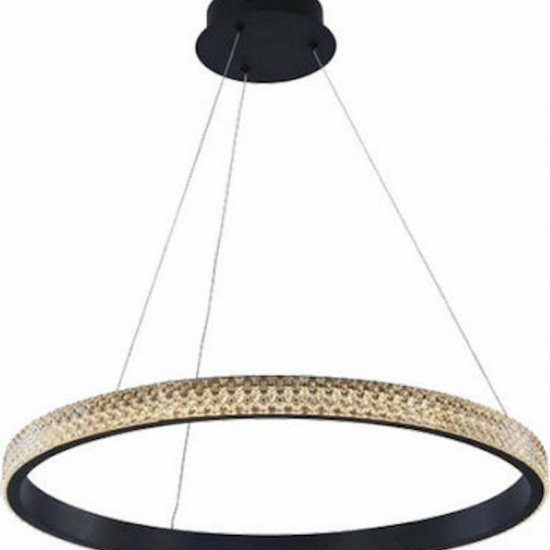 Κρεμαστό Φωτιστικό Μοντέρνο LED Μαύρο-ΦΩΤΙΣΤΙΚΟ-ΚΡΕΜΑΣΤΟ-ΜΑΥΡΟ-LED-