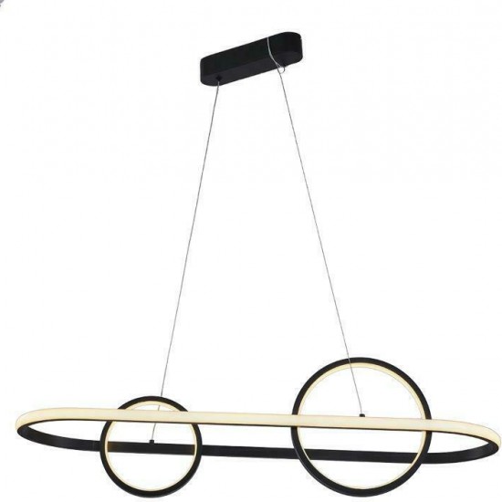 Κρεμαστό Φωτιστικό Μοντέρνο LED Μαύρο Αλουμινίου-ΜΑΥΡΟ-ΚΡΕΜΑΣΤΟ ΦΩΤΙΣΤΙΚΟ-LED-