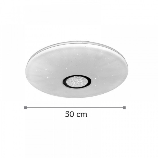 SHINE ΠΛΑΦΟΝΙΕΡΑ ΟΡΟΦΗΣ ΣΤΡΟΓΓΥΛΗ LED ΛΕΥΚΟ ΑΚΡΥΛΙΚΟ Φ50cm