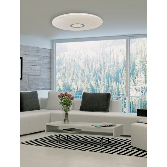 SHINE ΠΛΑΦΟΝΙΕΡΑ ΟΡΟΦΗΣ ΣΤΡΟΓΓΥΛΗ LED ΛΕΥΚΟ ΑΚΡΥΛΙΚΟ Φ40cm