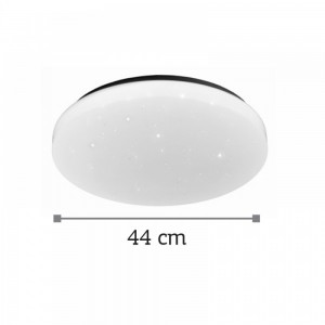STRASS ΠΛΑΦΟΝΙΕΡΑ ΟΡΟΦΗΣ ΣΤΡΟΓΓΥΛΗ LED ΛΕΥΚΟ ΑΚΡΥΛΙΚΟ Φ44cm
