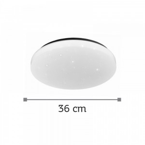 STRASS ΠΛΑΦΟΝΙΕΡΑ ΟΡΟΦΗΣ ΣΤΡΟΓΓΥΛΗ LED ΛΕΥΚΟ ΑΚΡΥΛΙΚΟ Φ36cm