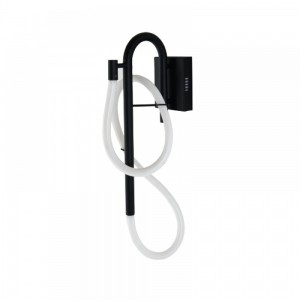 Μοντέρνο Φωτιστικό Τοίχου με Ενσωματωμένο LED και Θερμό Λευκό Φως σε Μαύρο Χρώμα