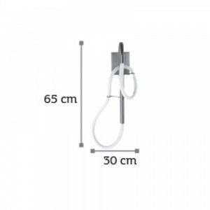 Μοντέρνο Φωτιστικό Τοίχου με Ενσωματωμένο LED και Θερμό Λευκό Φως σε Χρυσό Χρώμα LED Dimmable