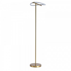 Μοντέρνο LED Φωτιστικό Δαπέδου με Θερμό Λευκό Φως σε Χρυσό Χρώμα Υ150xΜ40εκ.
