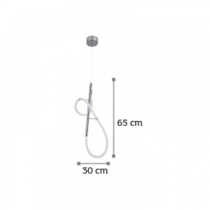 Μοντέρνο Κρεμαστό Φωτιστικό με Ενσωματωμένο LED σε Χρυσό Χρώμα