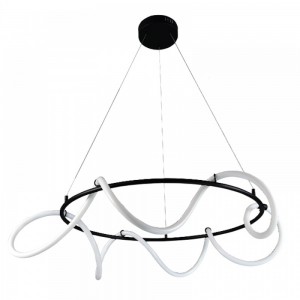 Κρεμαστό Φωτιστικό Μοντέρνο LED Μαύρο Φ80