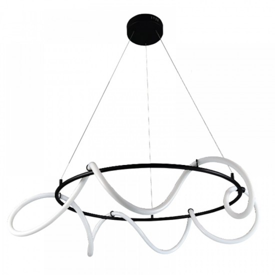 Κρεμαστό Φωτιστικό Μοντέρνο LED Μαύρο Φ60