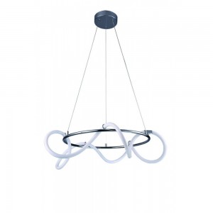 Κρεμαστό Φωτιστικό Μοντέρνο LED Χρώμιο Φ80