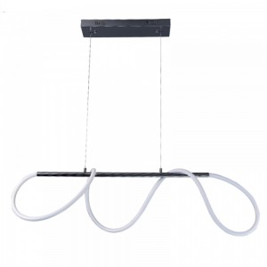 Μοντέρνο Κρεμαστό Φωτιστικό Ράγα με Ενσωματωμένο LED Dimmable σε Ασημί Χρώμα