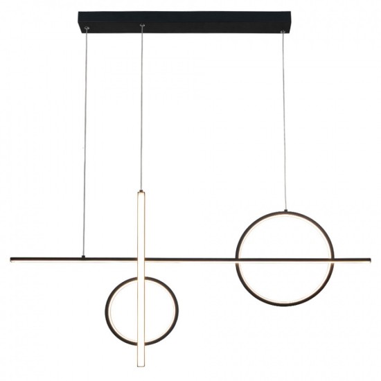 VIVA ΚΡΕΜΑΣΤΟ ΦΩΤΙΣΤΙΚΟ LED ΜΕΤΑΛΛΟ ΜΑΥΡΟ 100cm