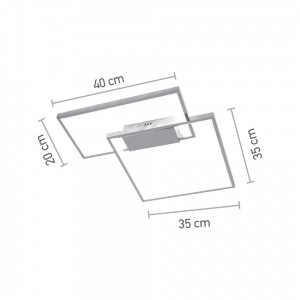 BOXES ΠΛΑΦΟΝΙΕΡΑ ΟΡΟΦΗΣ LED ΑΛΟΥΜΙΝΙΟ ΧΡΩΜΙΟ 45cm