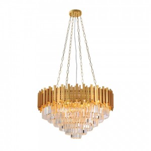 ARISTO ΚΡΕΜΑΣΤΟ ΦΩΤΙΣΤΙΚΟ 12ΦΩΤΟ ΚΡΥΣΤΑΛΛΟ ΑΛΟΥΜΙΝΙΟ ΧΡΥΣΟ Φ80cm
