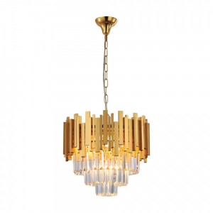 ARISTO ΚΡΕΜΑΣΤΟ ΦΩΤΙΣΤΙΚΟ 4ΦΩΤΟ ΚΡΥΣΤΑΛΛΟ ΑΛΟΥΜΙΝΙΟ ΧΡΥΣΟ Φ40cm