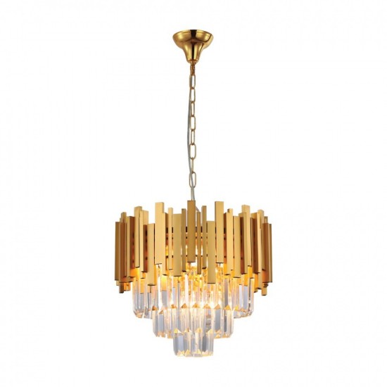 ARISTO ΚΡΕΜΑΣΤΟ ΦΩΤΙΣΤΙΚΟ 4ΦΩΤΟ ΚΡΥΣΤΑΛΛΟ ΑΛΟΥΜΙΝΙΟ ΧΡΥΣΟ Φ40cm