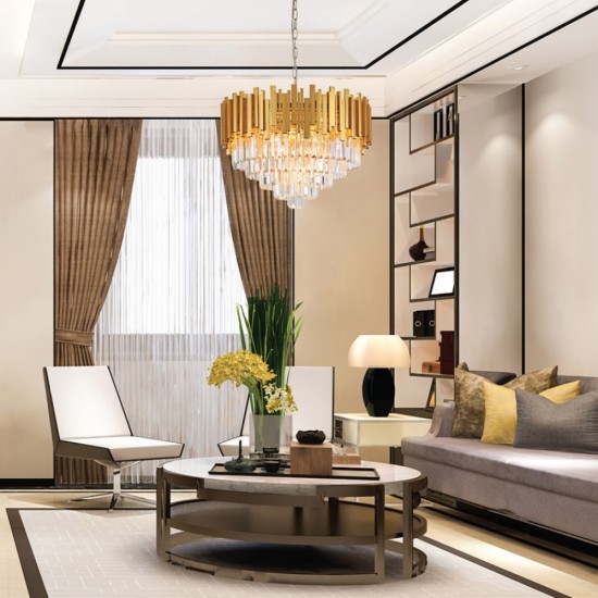 ARISTO ΚΡΕΜΑΣΤΟ ΦΩΤΙΣΤΙΚΟ 8ΦΩΤΟ ΚΡΥΣΤΑΛΛΟ ΑΛΟΥΜΙΝΙΟ ΧΡΥΣΟ Φ60cm