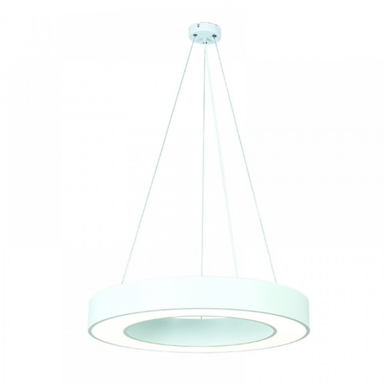 Μοντέρνο Κρεμαστό/οροφής Φωτιστικό με Ενσωματωμένο LED σε Λευκό Χρώμα 80cm