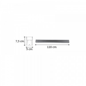 Γραμμικό Φωτιστικό Οροφής/Κρεμαστό LED Αλουμινίου Μαύρο 120cm