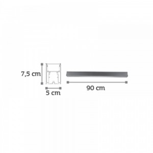 Γραμμικό Φωτιστικό Οροφής/Κρεμαστό LED Αλουμινίου Μαύρο 90cm