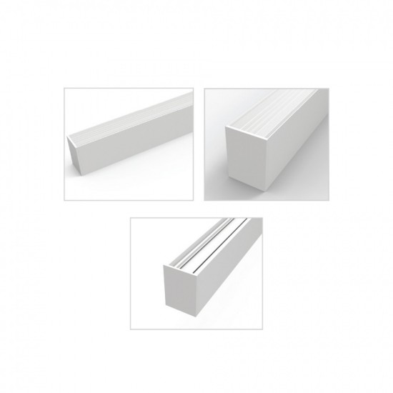 Γραμμικό Φωτιστικό Οροφής/Κρεμαστό LED Αλουμινίου Λευκό 90cm