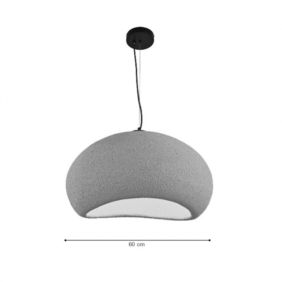 ALFA ΚΡΕΜΑΣΤΟ ΦΩΤΙΣΤΙΚΟ 1ΦΩΤΟ FIBERGLASS ΓΚΡΙ Φ60cm