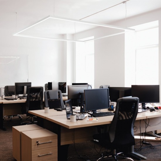 Γραμμικό Φωτιστικό Οροφής/Κρεμαστό LED Αλουμινίου Μαύρο 180cm