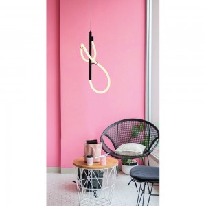 Μοντέρνο Κρεμαστό Φωτιστικό με Ενσωματωμένο LED σε Λευκό Χρώμα