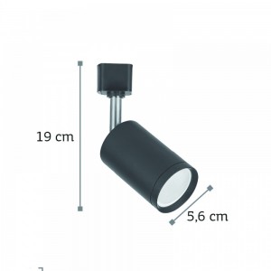 Σποτ Μονό Ράγας Led Μέταλλο Λευκό H19cm