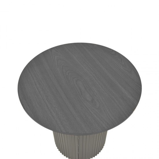 Βοηθητικό τραπέζι Dovel mdf σε μαύρη απόχρωση Φ50x45εκ