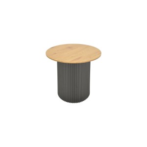 Βοηθητικό τραπέζι Dovel mdf σε sonoma -μαύρη απόχρωση Φ50x45εκ