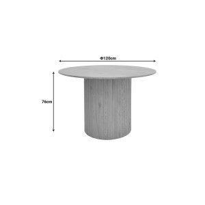 Τραπέζι Karulo mdf σε sonoma απόχρωση Φ120x76εκ