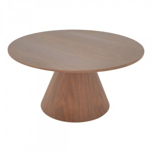 Τραπέζι σαλονιού Donda mdf σε καρυδί απόχρωση Φ80x45εκ