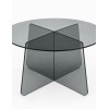 Τραπέζι σαλονιού Cleary tempered 8mm γυαλί ανθρακί Φ70x45εκ Τραπέζι σαλονιού Cleary tempered 8mm γυαλί ανθρακί Φ70x45εκ